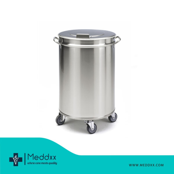 Rolling Stainless Steel Waste Bins