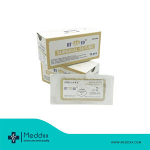 Chromic Catgut Suture Absorbable Box Of 12 With Needle In Pouch