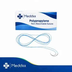 Meddxx polypropylene non-absorbable suture with curved needle